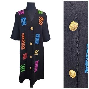 Vintage Antonella Preve
Santana Knit Black Sweater Dress Sz Large 80s Artsy Chic
